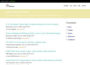 How ateson.com looks like on a tablet such as an iPad.