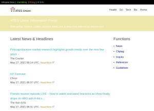 How atesun.com looks like on a tablet such as an iPad.