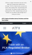 How atfx.com looks like on a mobile device such as an iPhone.