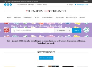 How athenaeum.nl looks like on a tablet such as an iPad.