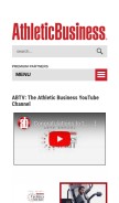 How athleticbusiness.com looks like on a mobile device such as an iPhone.