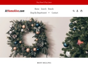 How athomealive.com looks like on a tablet such as an iPad.