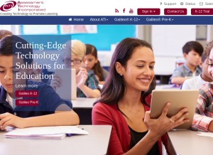 How ati-online.com looks like on a tablet such as an iPad.