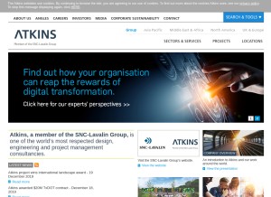 How atkinsglobal.com looks like on a tablet such as an iPad.