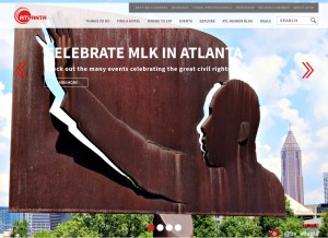 How atlanta.net looks like on a tablet such as an iPad.