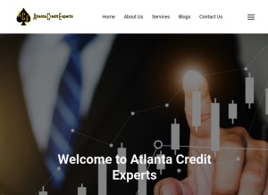 How atlantacreditexperts.com looks like on a tablet such as an iPad.