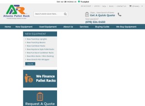 How atlantapalletrack.com looks like on a tablet such as an iPad.