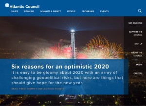 How atlanticcouncil.org looks like on a tablet such as an iPad.