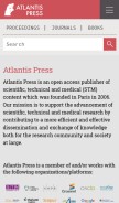 How atlantis-press.com looks like on a mobile device such as an iPhone.