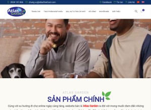 How atlasgarden.vn looks like on a tablet such as an iPad.