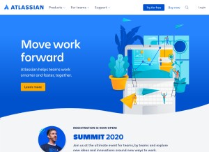How atlassian.com looks like on a tablet such as an iPad.