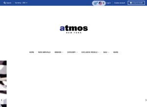 How atmosny.com looks like on a tablet such as an iPad.
