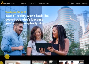 How atomicdata.com looks like on a tablet such as an iPad.