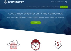 How atomicorp.com looks like on a tablet such as an iPad.