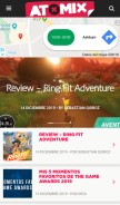 How atomix.vg looks like on a mobile device such as an iPhone.