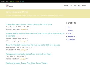 How atonu.group looks like on a tablet such as an iPad.