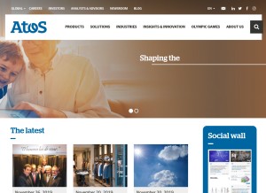 How atosorigin.com looks like on a tablet such as an iPad.