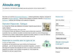 How atoute.org looks like on a tablet such as an iPad.