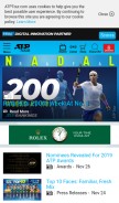 How atpworldtour.com looks like on a mobile device such as an iPhone.
