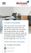How atricom.nl looks like on a mobile device such as an iPhone.