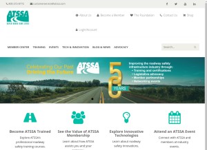 How atssa.com looks like on a tablet such as an iPad.