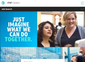 How att.jobs looks like on a tablet such as an iPad.