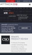 How attackiq.com looks like on a mobile device such as an iPhone.