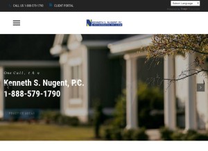 How attorneykennugent.com looks like on a tablet such as an iPad.