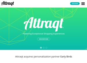 How attraqt.com looks like on a tablet such as an iPad.