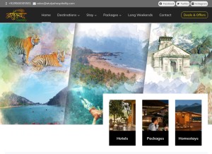 How atulyahospitality.com looks like on a tablet such as an iPad.