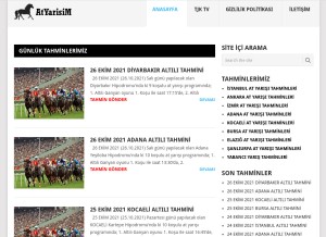 How atyarisim.com looks like on a tablet such as an iPad.