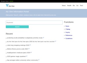 How atz.one looks like on a tablet such as an iPad.