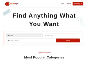 How au.hotnojo.com looks like on a tablet such as an iPad.