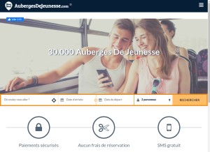 How aubergesdejeunesse.com looks like on a tablet such as an iPad.