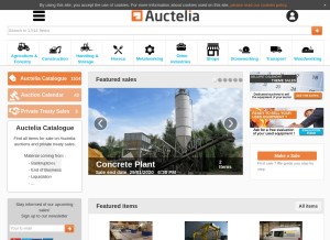 How auctelia.com looks like on a tablet such as an iPad.