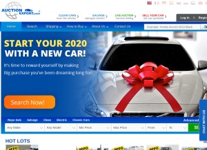 How auctionexport.com looks like on a tablet such as an iPad.