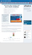 How auctionsniper.com looks like on a mobile device such as an iPhone.