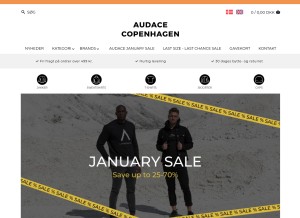 How audacecopenhagen.com looks like on a tablet such as an iPad.