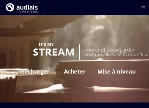 How audials.com looks like on a tablet such as an iPad.