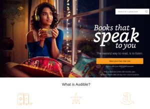 How audible.in looks like on a tablet such as an iPad.