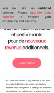 How audiencerun.com looks like on a mobile device such as an iPhone.
