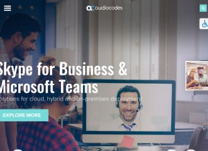 How audiocodes.com looks like on a tablet such as an iPad.