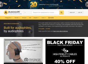 How audiogon.com looks like on a tablet such as an iPad.