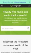 How audiojungle.net looks like on a mobile device such as an iPhone.