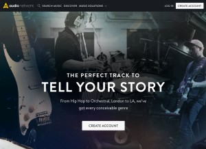 How audionetwork.com looks like on a tablet such as an iPad.