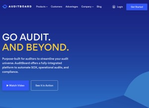 How auditboard.com looks like on a tablet such as an iPad.