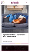 How aufeminin.com looks like on a mobile device such as an iPhone.