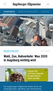 How augsburger-allgemeine.de looks like on a mobile device such as an iPhone.