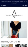 How augustatwenty.com looks like on a mobile device such as an iPhone.