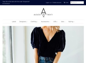 How augustatwenty.com looks like on a tablet such as an iPad.